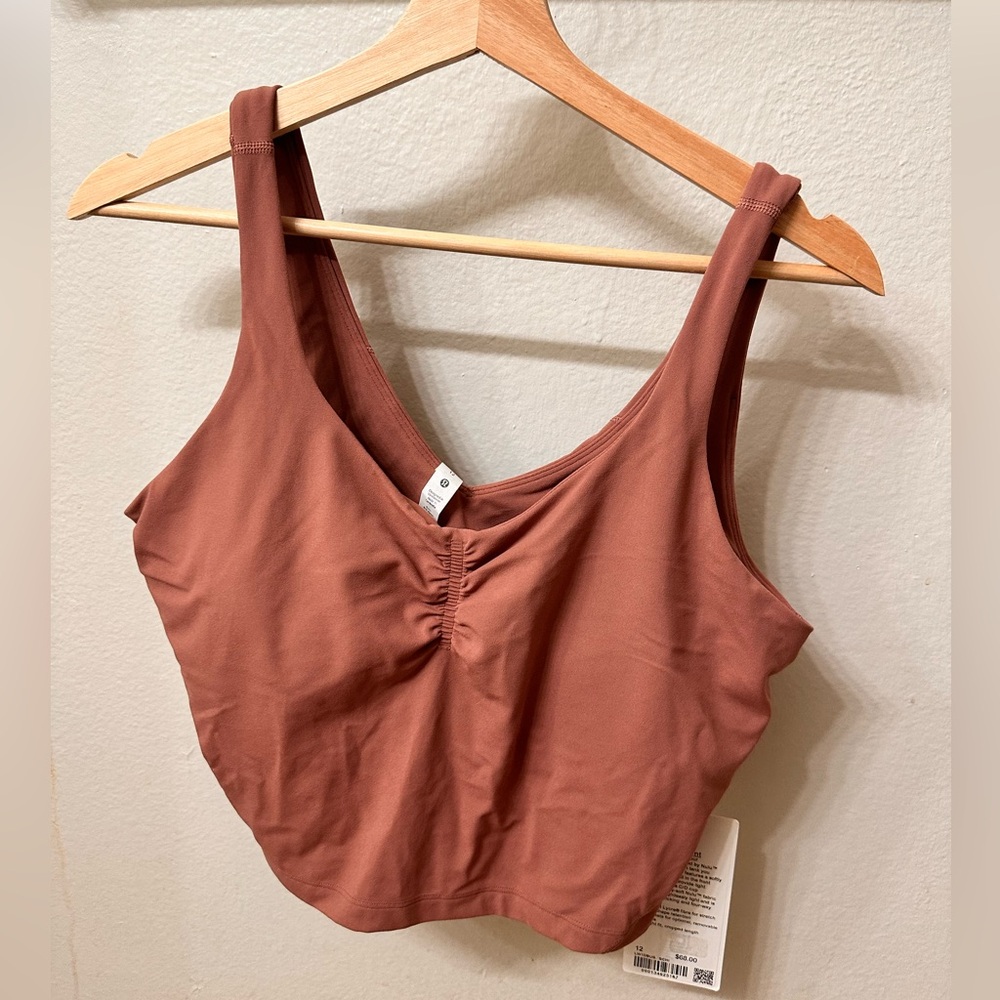 NWT Spiced Chai Gathered Front Align Tank Top Sz 12 C/D